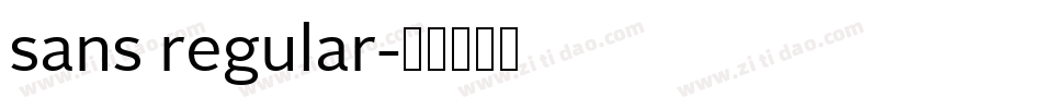 sans regular字体转换